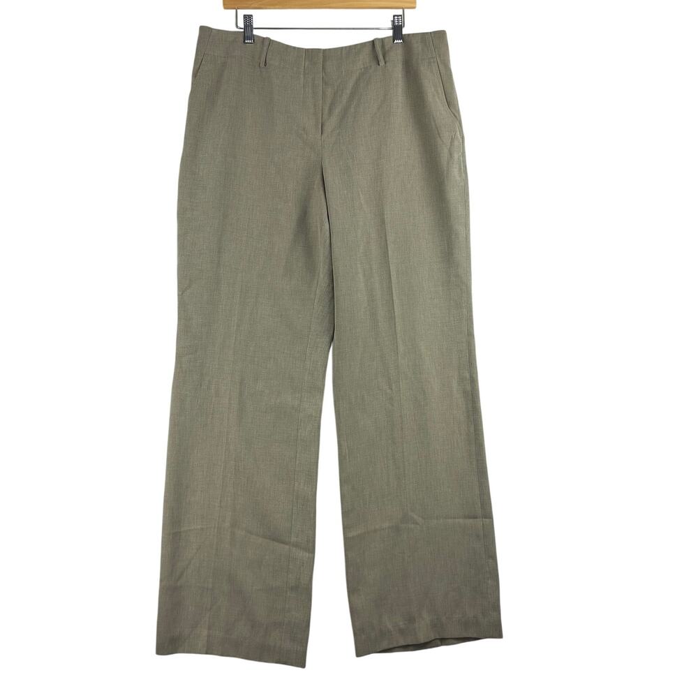 Madison Studio Wide Leg Dress Pants Women’s Measured 14/16 36” Beige Luxury READ